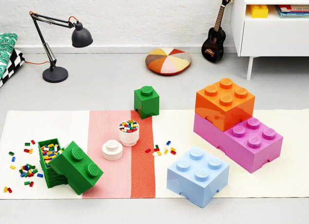 Pojemnik LEGO Klocek 4 Żółty 40031732 – Duży Organizer na Klocki i Zabawki