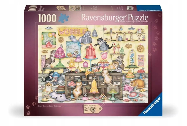 Puzzle 2D: Crazy cats żelki 1000 el.