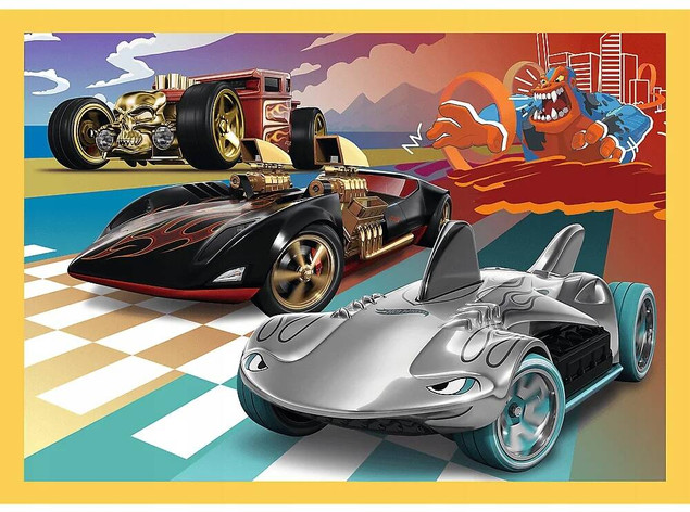 Puzzle 4w1 Hot Wheels Pojazdy – Trefl
