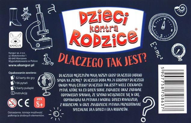 Dzieci Kontra Rodzice Dlaczego Tak Jest? Gra Rodzinna 8+ Kangur