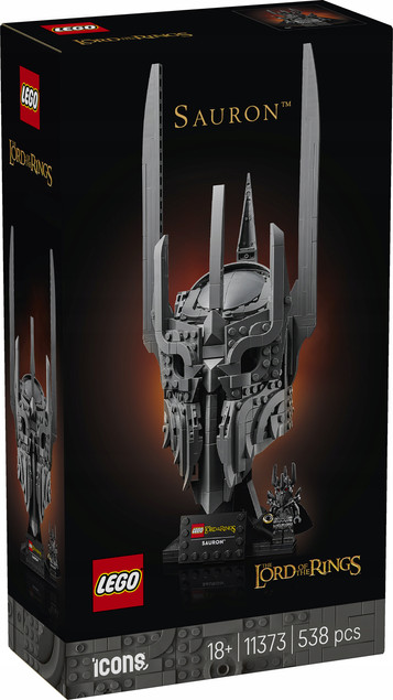 LEGO Icons 11373 Władca Pierścieni: Hełm Saurona – Kolekcjonerski Model Z Minifigurką