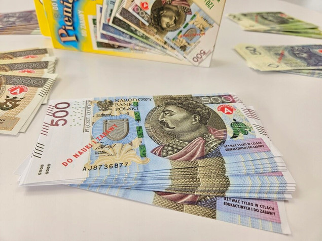 Pieniądze ALEX do nauki liczenia - 120 banknotów