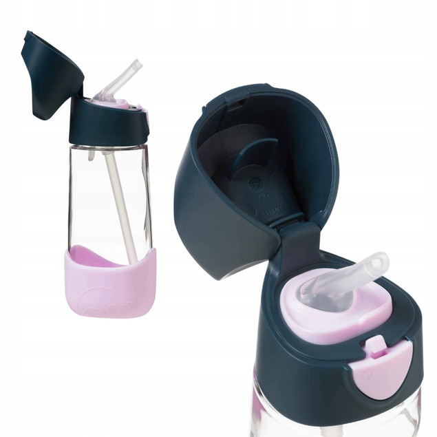 b.box Zestaw: Bidon ze Słomką 450ml + Butelka Termiczna 690ml