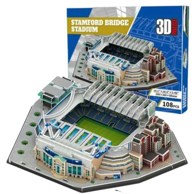 Puzzle 3D Nanostad Stadion Stamford Bridge 171 el. - widok ogólny