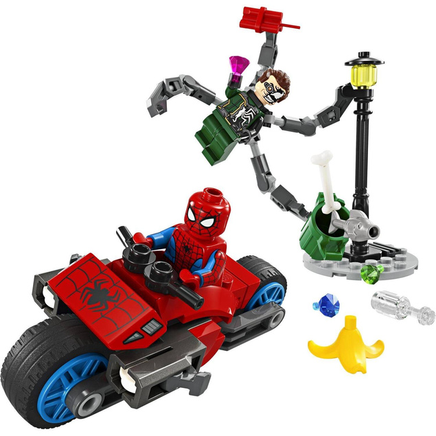 LEGO Super Heroes Pościg Na Motocyklu Spider-Man vs Doc Ock 77 el. 6+ 76275