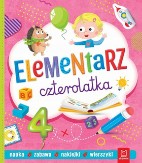 Elementarz Czterolatka Nauka Zabawa Naklejki 4+ Aksjomat