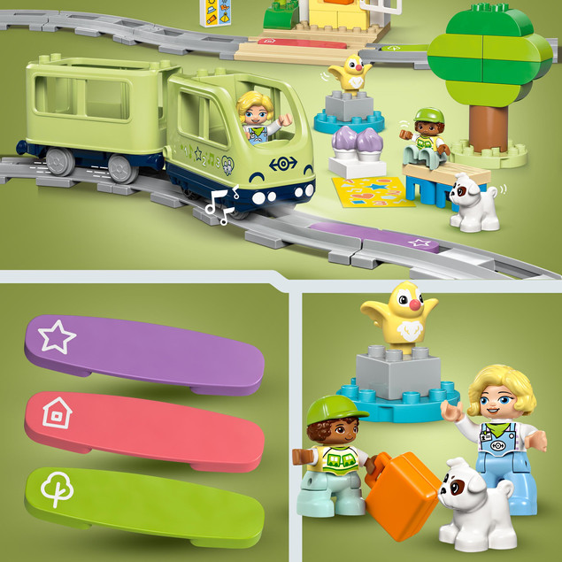 LEGO DUPLO TOWN Przygoda z Interaktywnym Pociągiem 10427 – Edukacja i Zabawa dla Dzieci 2+