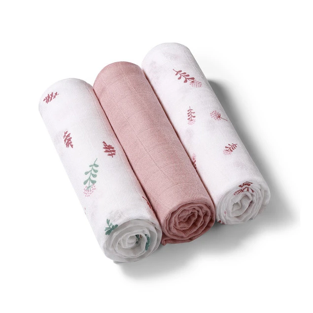 Pieluchy bambusowe Babyono 70x70 róż 3-pak