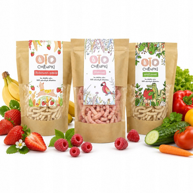 OtoLandia Zdrowe Chrupki 25g x3 – Malinowo-Truskawkowe i Warzywne