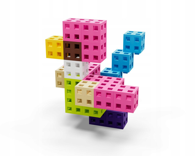 Klocki Konstrukcyjne Meli Cube Pink 50 el. dla Dziewczynki