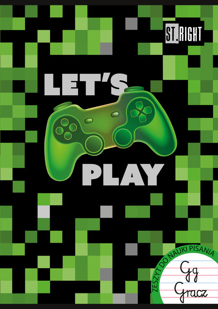Zeszyt A4 w trzy linię (kolorowa) 32 kartki ST.RIGHT GAME ZONE (70g)