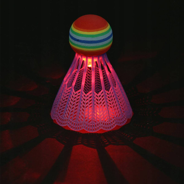 Lotka Do Badmintona Nylonowa Świecąca + Piłeczka Zestaw NILS NBL6092