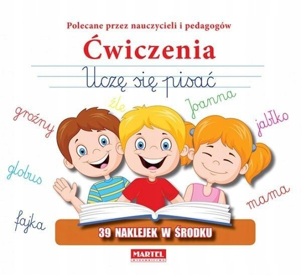 Uczę Się Pisać Ćwiczenia Nauka I Zabawa + Naklejki Plan Lekcji Martel
