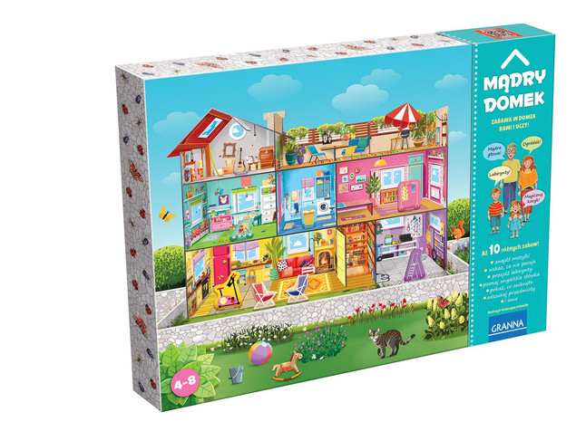 Gra Planszowa Granna Mądry Domek – Edukacyjna Zabawa 4-8 lat