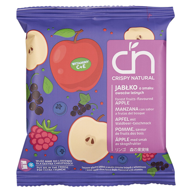 Chipsy jabłkowo-owocowe leśne 18 g – Crispy Natural