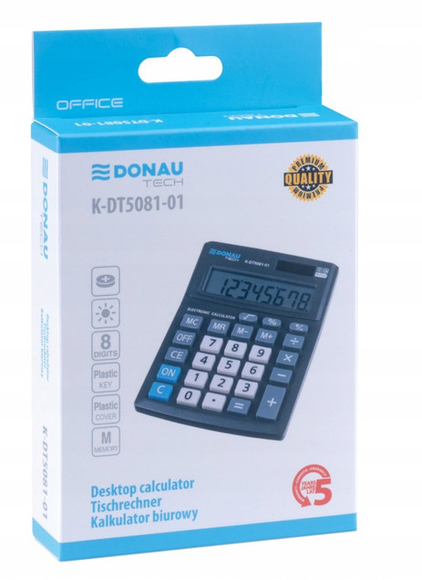 Kalkulator biurowy DONAU TECH K-DT5081-01 8-cyfrowy