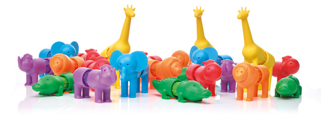 Klocki magnetyczne SmartMax My First Safari Animals IUVI Games 18 szt.
