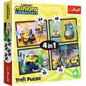 Puzzle Trefl 207 elementów Puzzle 4w1 Nowe przygody Minionków