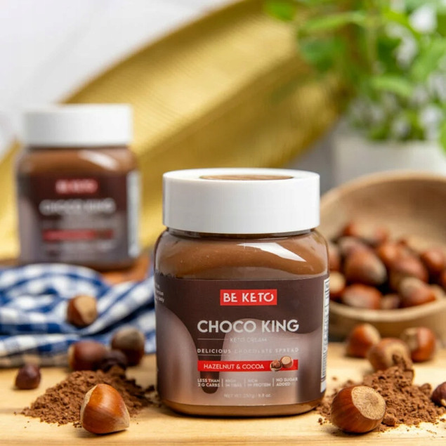Krem Czekoladowy BeKeto Z Orzechami Laskowymi Dieta Ketogeniczna 250 g
