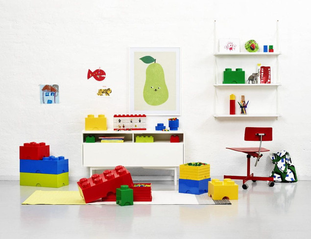Pojemnik LEGO Klocek 4 Żółty 40031732 – Duży Organizer na Klocki i Zabawki