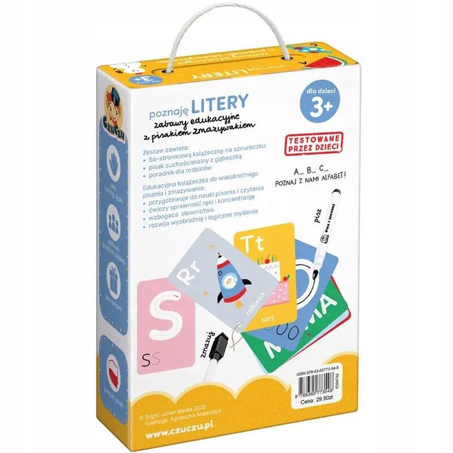 Poznaję litery – zestaw z pisakiem suchościeralnym
