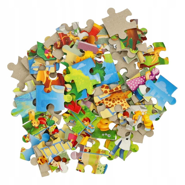 Puzzle 60 Układanka Zoo ZWIERZĘTA Safarii Żyrafa Słoń 5+ 60 Castorland