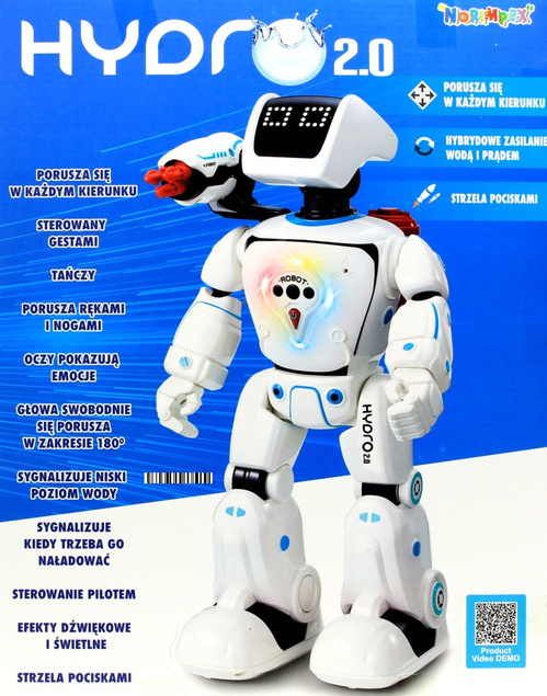 INTELIGENTNY ROBOT ZASILANY WODĄ CHODZĄCY STRZELA