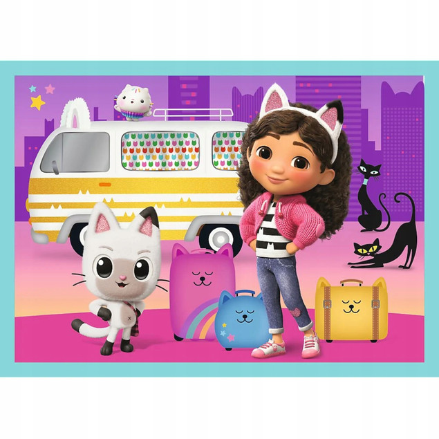 Trefl Puzzle 4w1 Koci Domek Gabi Wielka Przygoda Gabby 34670 (4+)