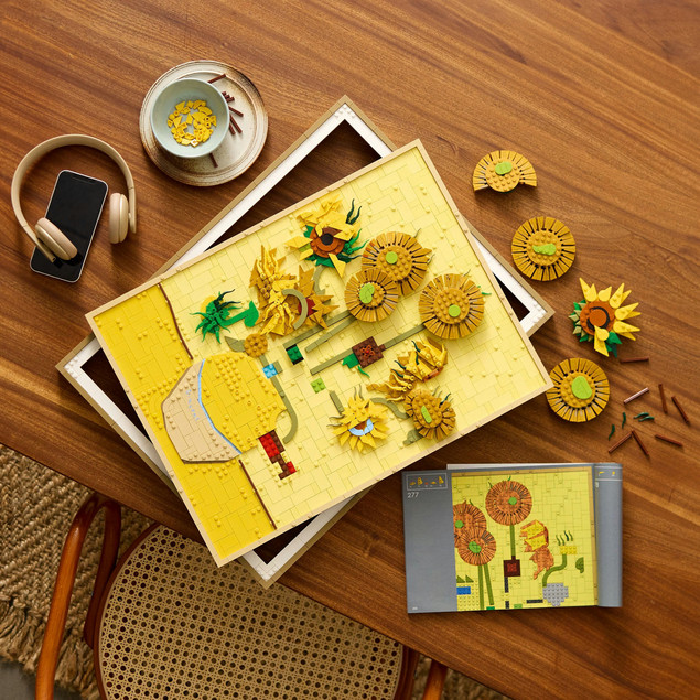 Tytuł LEGO Art 31215 Vincent van Gogh Słoneczniki – Obraz 3D Klocki Kolekcjonerskie