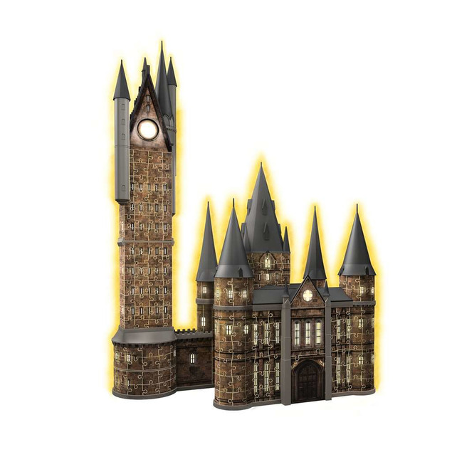 Ravensburger Puzzle 3D Budynki nocą: Zamek Hogwarts Wieża 540 elem.