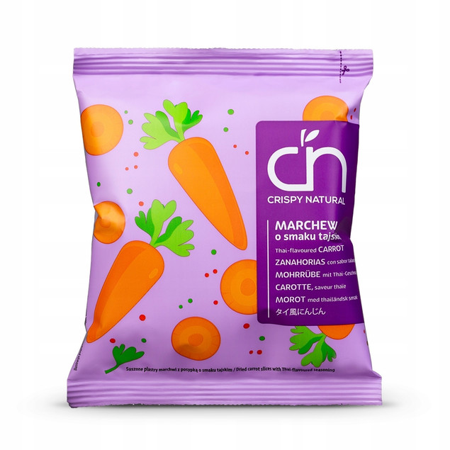 Crispy Natural MIX Smaków Chispy OWOCE WARZYWA Jabłko Marchew Marakuja x4
