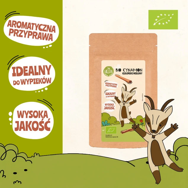 Bio Cynamon Cejloński Mielony 30 g HELPA ekologiczny_2