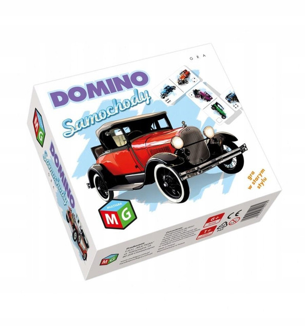 Gra planszowa Domino. Samochody w starym stylu Multigra