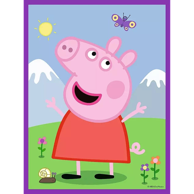 Puzzle dwustronne 2x10 BABY MAXI 4w1 Pogodny dzień Peppy 43001 Trefl