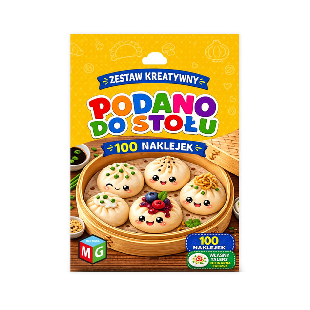 Zestaw kreatywny z naklejkami – Podano do stołu - Multigra - Oklej to!