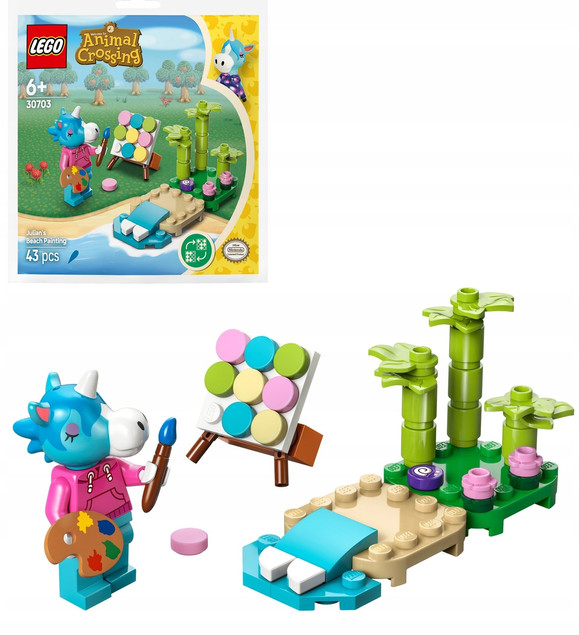 Klocki LEGO 30703 Animal Crossing Julian i Plażowy Obraz Zestaw