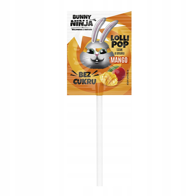 LIZAK bez cukru dla dzieci ZESTAW 5 szt losowy smak 6g Bunny NINJA