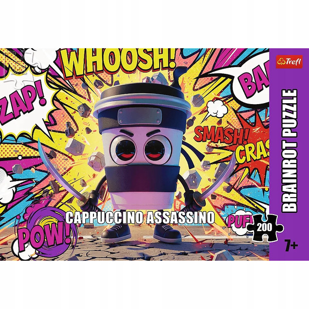 Puzzle Trefl 200 elementów BrainRots Cappuccino Assassino AI