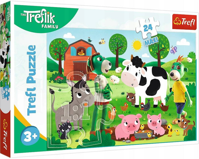 Puzzle 24 Maxi Trefliki Na Wsi Rodzina Treflików Trefl