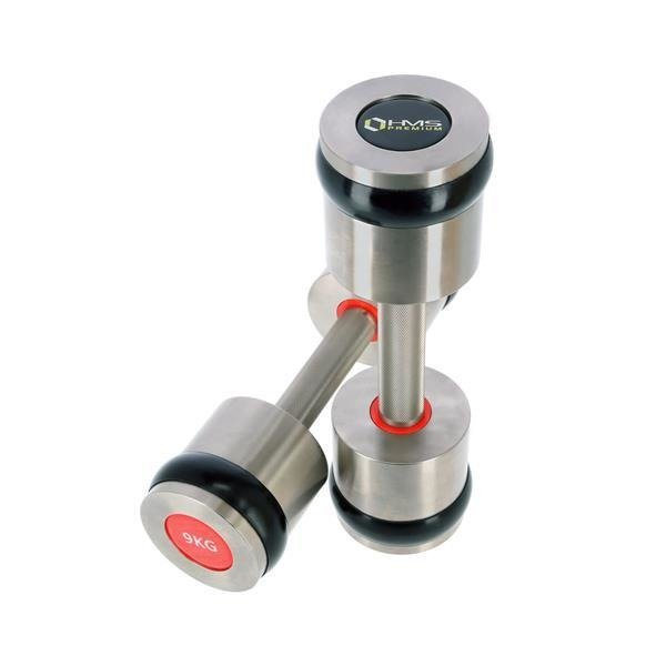 Hantle chromowane, radełkowane 2 x 9 KG HH09 HMS