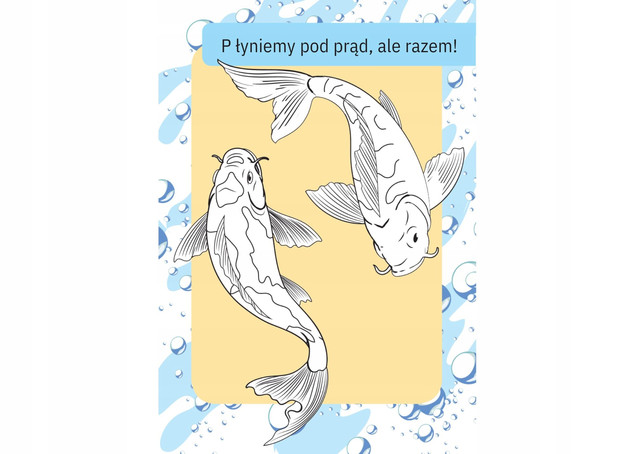 Kolorowanka z tatuażami. Rybki
