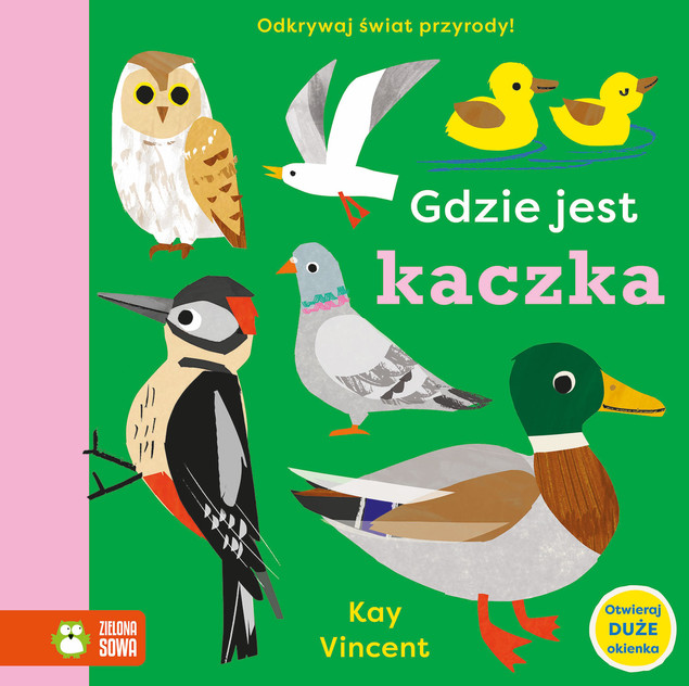 Gdzie jest kaczka Vincent Kay – Książeczka z Okienkami dla Dzieci 1-3 lata, Zielona Sowa