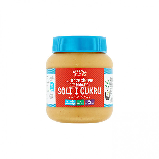 Pasta orzechowa bez dodatku soli i cukru 350 g Primavika krem