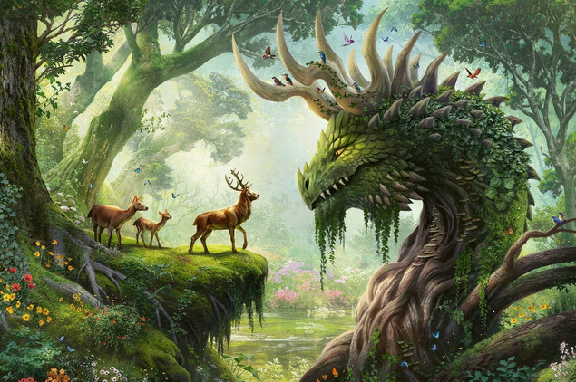 Puzzle Ravensburger Przebudzenie Leśnego Smoka 3000 elementów