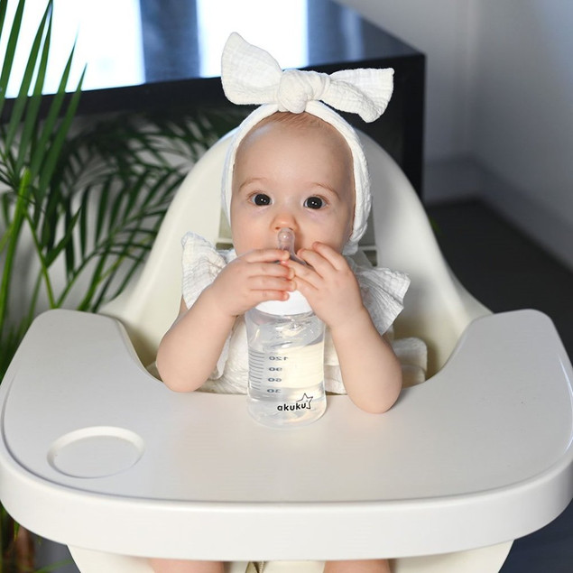 AKUKU Butelka Szeroka Antykolkowa Smoczek Do Karmienia 240ml 0m+ A0107