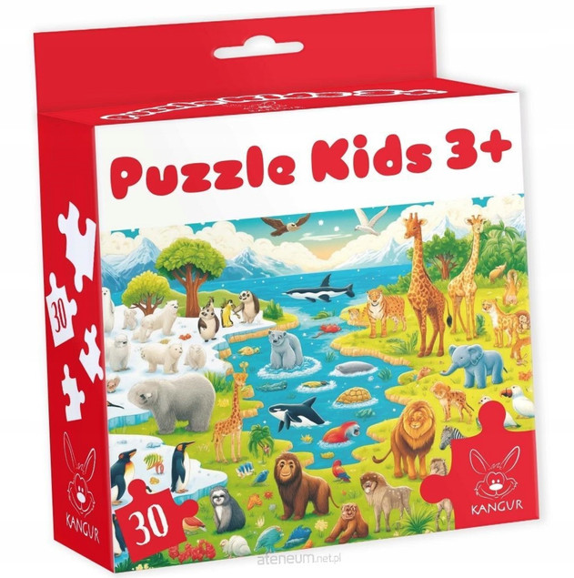 Puzzle 30 Kids Dzikie Zwierzęta 3+ Kangur 175x140 mm