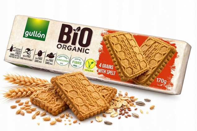 Ciastka z 4 zbożami BIO 170g - Gullón