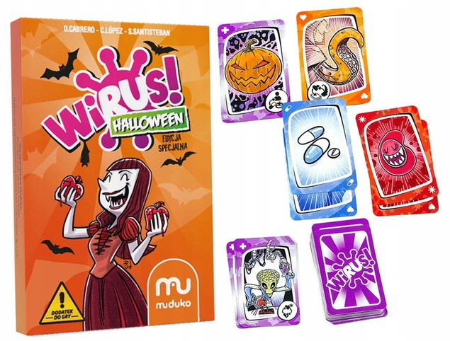 Gra Wirus! Halloween Dla Dzieci Dodatek Karty Karciana Rodzinna 8+ Muduko