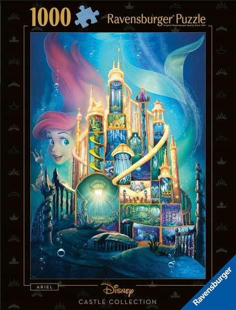 Puzzle 1000 Ravensburger Disney Arielka Zamek
