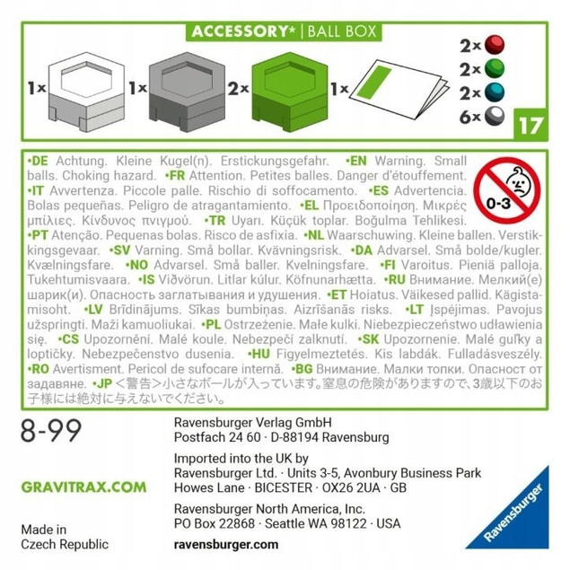 Zestaw uzupełniający GraviTrax Ball Box 27468 Ravensburger
